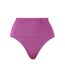 Womens/ladies Stripe High Waist Bikini Bottoms Pink Puma-1