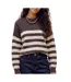 Pull rayé marron  femme vero moda fotove stripe-1