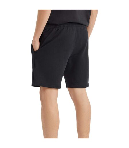 Mens fleece logo casual shorts black Umbro