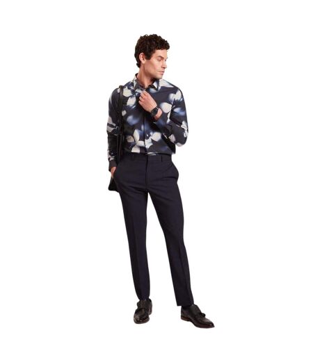 Mens Floral Shirt Navy Ted Baker