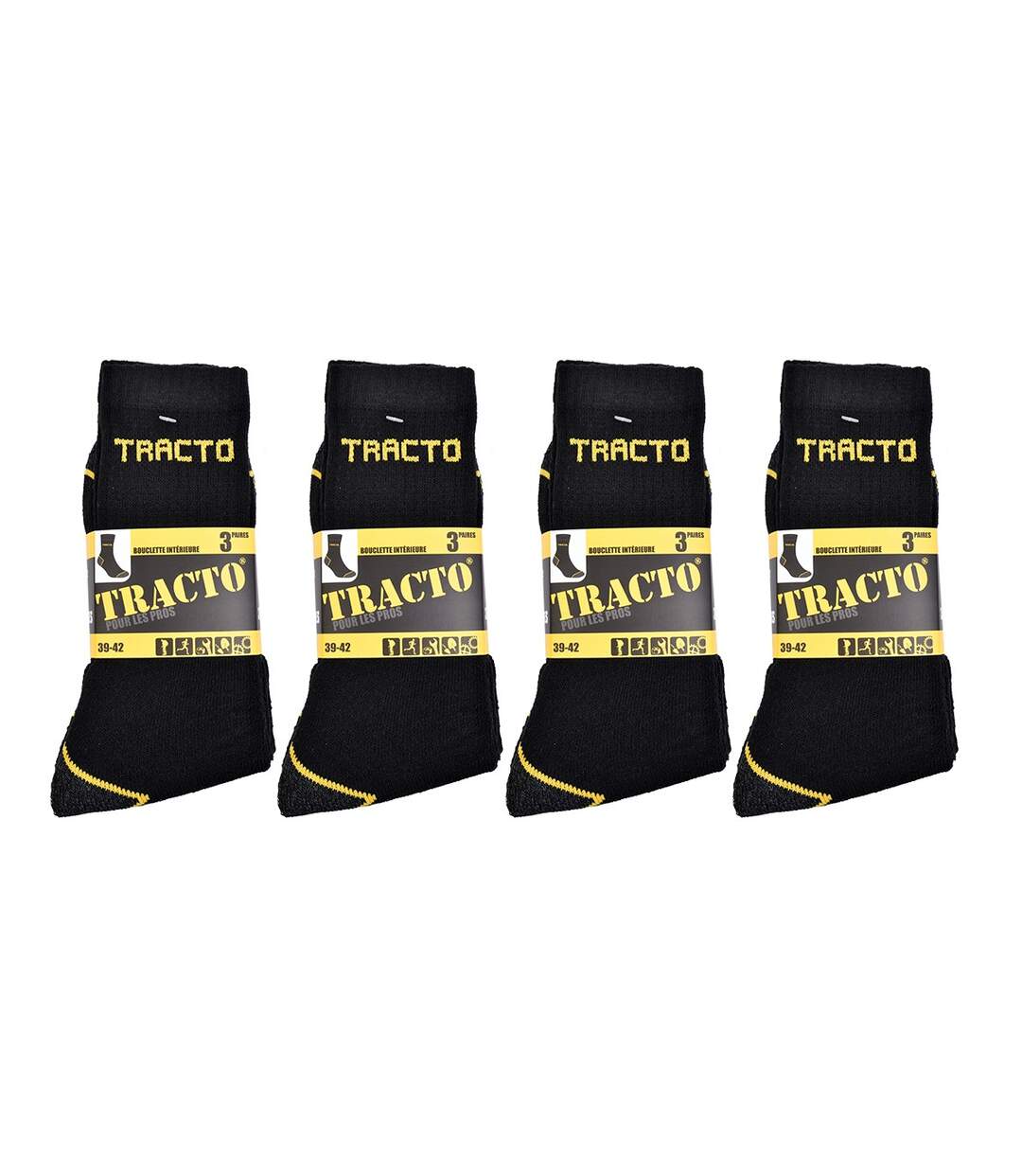 Chaussettes de Travail TRACTO pour Homme Résistance et Qualité Pro Pack de 12 TRACTO-2