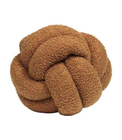 Furn Boucle Fleece Knotted Throw Pillow (Ginger) (One Size)