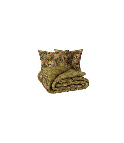 Parure de Lit 3 Pièces Jungle tropical Boudoir 240x220cm Kaki