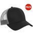 Lot de 2  casquettes de baseball homme noir / gris clair Beechfield-1