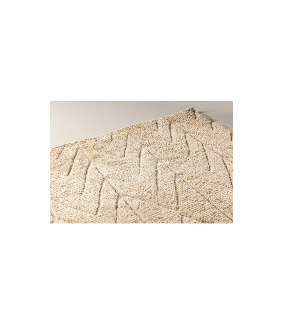 Tapis Déco en Laine Zoe 200x300cm Beige-5