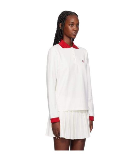 Mens Jersey Long-sleeved Polo Shirt White Casablanca