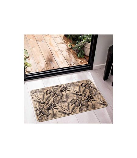 Tapis Déco Imprimé Stylis 45x75cm Naturel & Noir