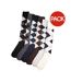 Chaussettes Motif/style Losange Homme Marron Noir Blanc Soxy-1