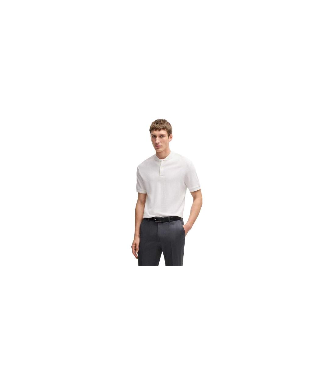 Polo Homme Blanc Boss-1