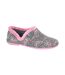 Chaussons Motif/style Fleur Sara Femme Gris Sleepers-1