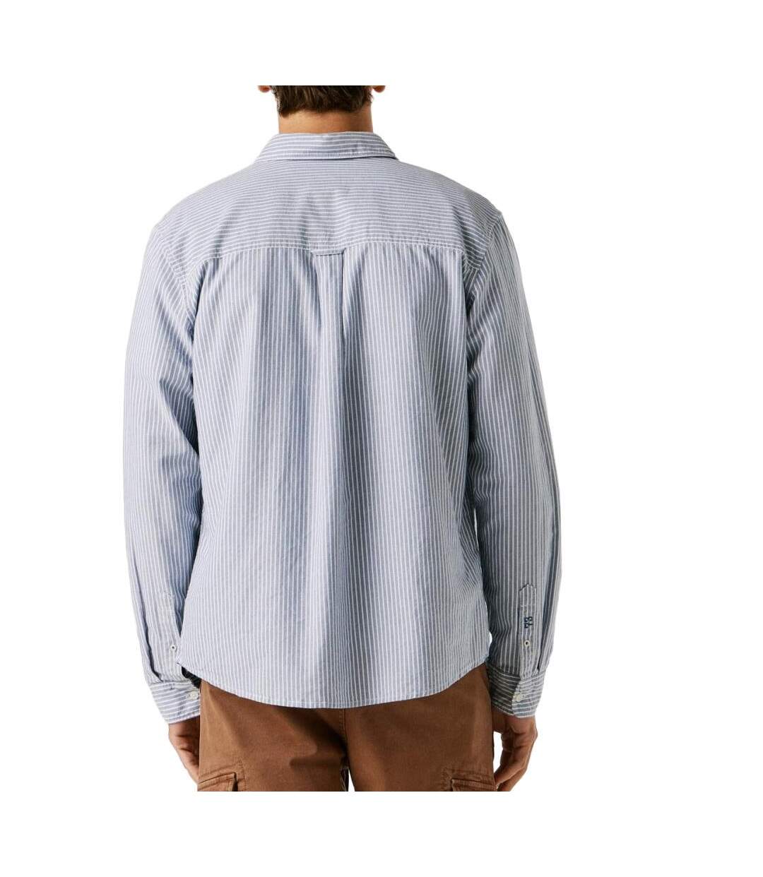 Chemise bleu/blanche homme pepe jeans pm3091209-2