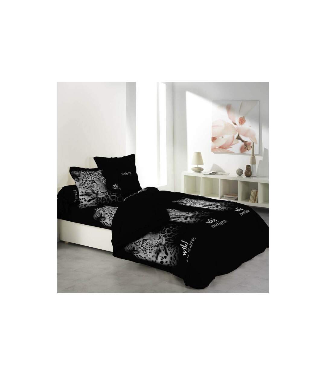 Parure de Lit 6 Pièces New Wild Nature 260x240cm Noir-1