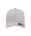 Childrens/kids Wooly Combed Baseball Cap Silver Flexfit-1