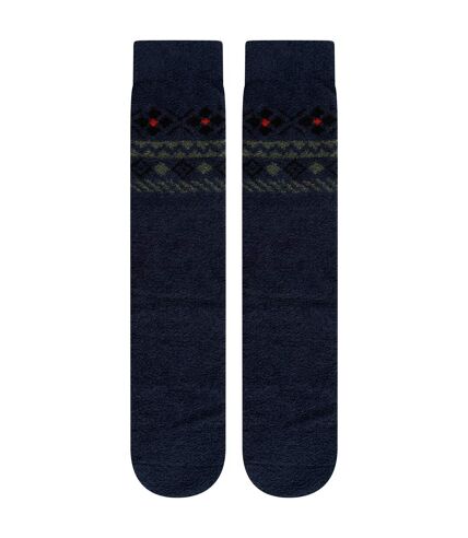 Dare 2B Unisex Adult Festivity Fair Isle Fluffy Christmas Socks (Moonlight Denim/Navy) - UTRG9248