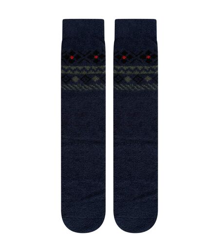 Dare 2B Unisex Adult Festivity Fair Isle Fluffy Christmas Socks (Moonlight Denim/Navy) - UTRG9248