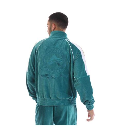 Mens Kings Embroidered Corduroy Track Jacket Green Avirex