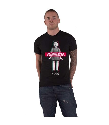 Squid Game Unisex Adult Elimination Doll T-Shirt (Black/White/Red)