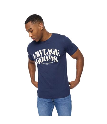 Mens wilsby t-shirt navy Crosshatch