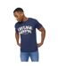 Mens wilsby t-shirt navy Crosshatch-4