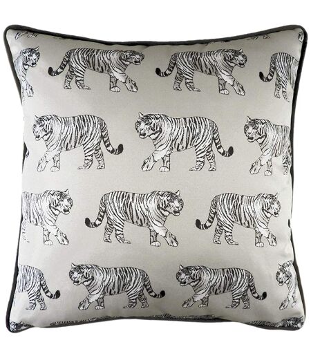 Evans Lichfield Safari Tiger Cushion Cover (White/Grey/Black) - UTRV1876