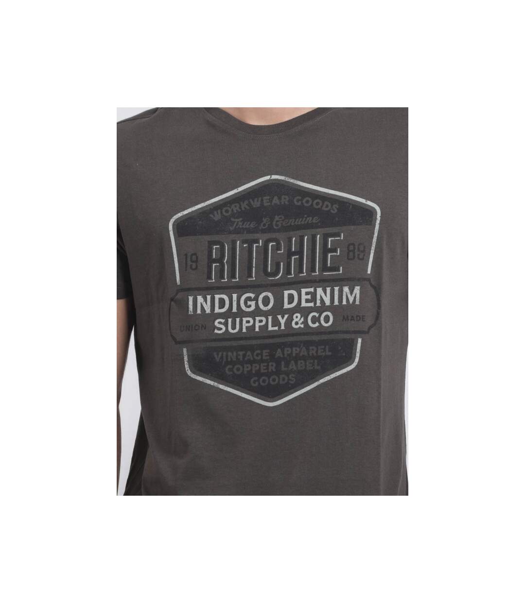 T-shirt col rond pur coton JAGNY-3