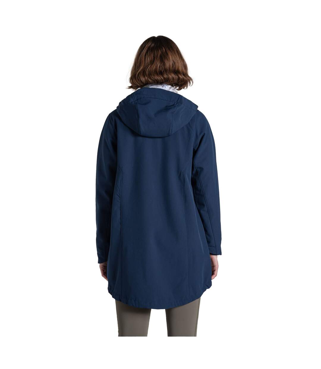 Veste Longue Unie À Capuche Hopegill Femme Bleu Marine Craghoppers-3