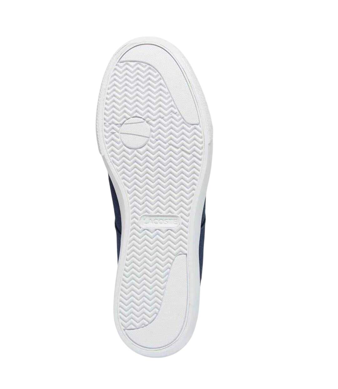 Mens Canvas Grip Flat Trainers Navy Lacoste-3