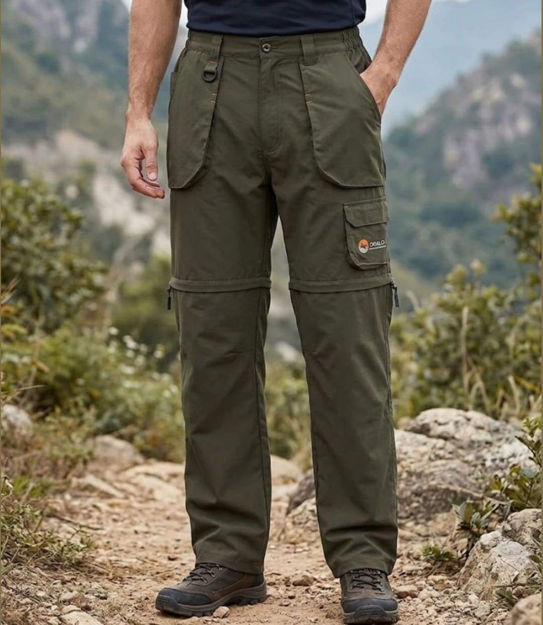 OGALO SE9011 — Pantalon de randonnée taupe : le 2-en-1 modulable-1