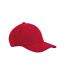 Beechfield Classic Natural Cotton 6 Panel Baseball Cap (Classic Red) - UTRW10053