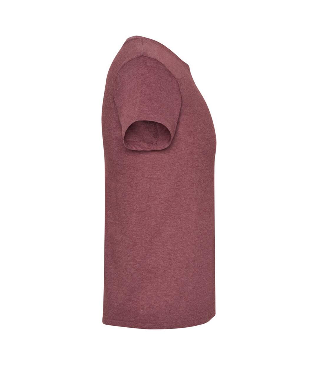 Mens fox heather short-sleeved t-shirt garnet Roly-3