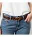 Isotoner Ceinture femme à boucle ovale dorée-2