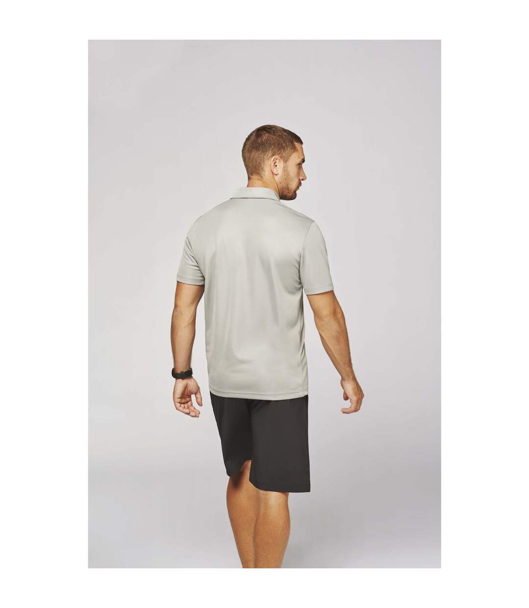 Kariban Proact Mens Short Sleeve Performance Polo Shirt (Fine Grey)
