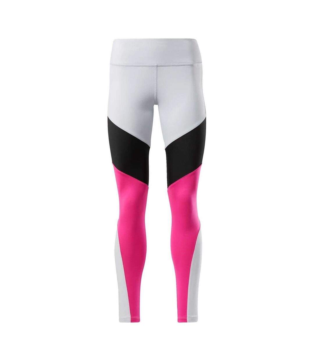 Womens/ladies Lux Colour Block Leggings Grey Reebok-2