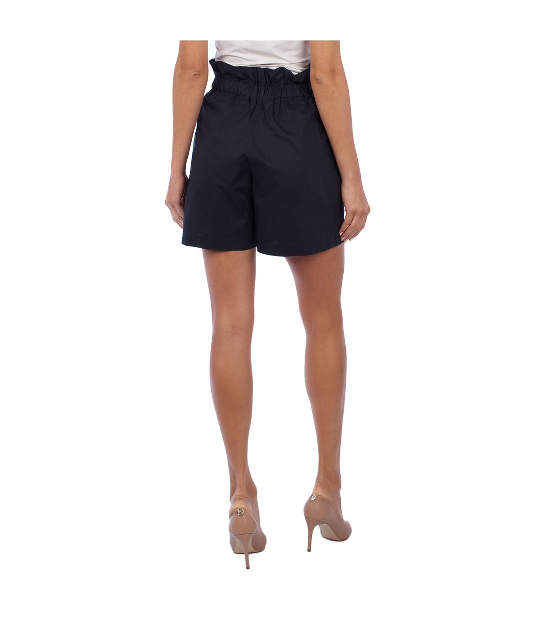 3K2P91 Women's High Waisted Shorts-3