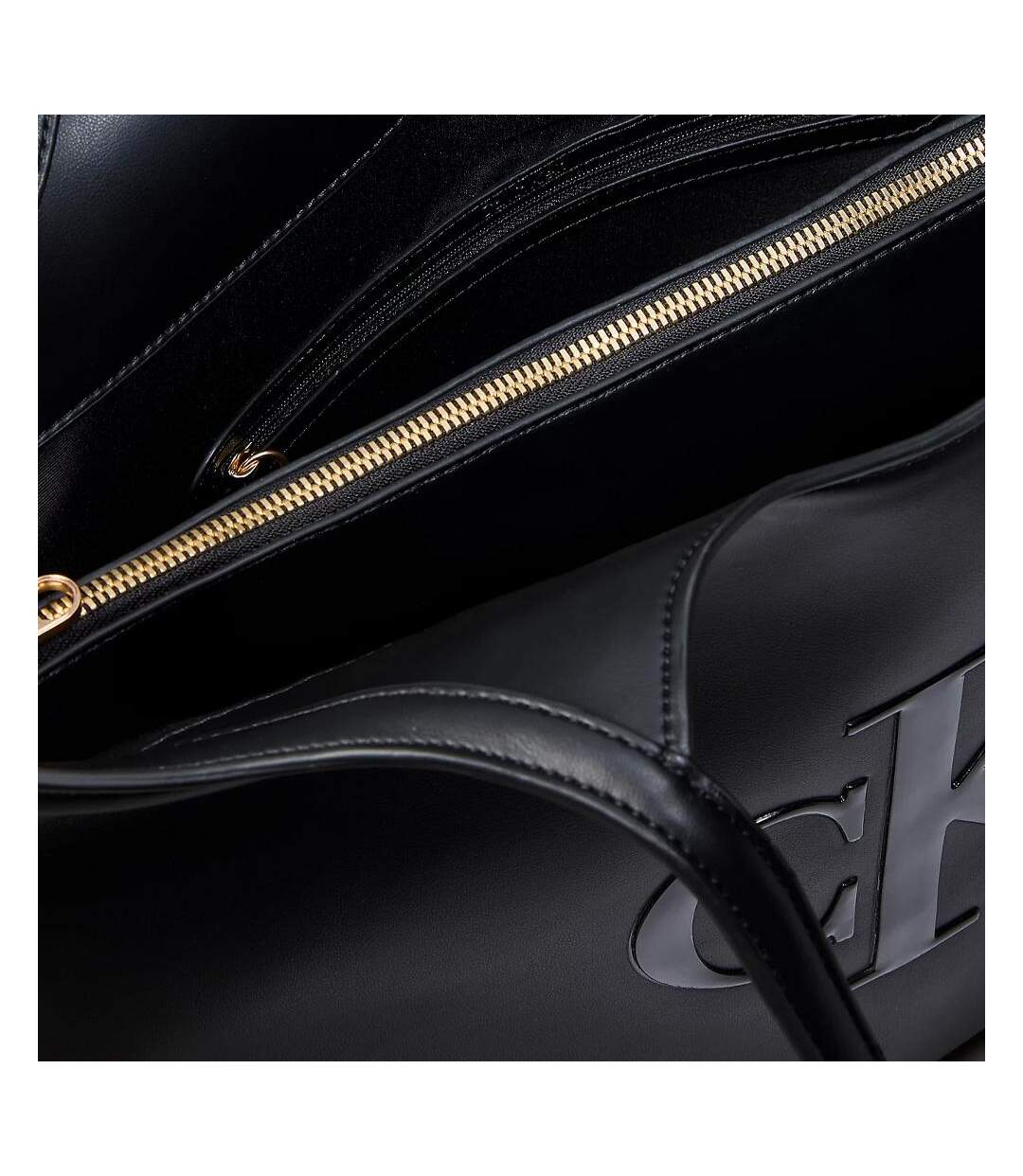 Sac à main noir femme calvin klein jeans bold ck shopper-2
