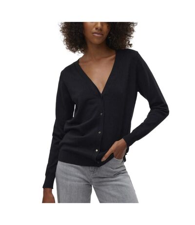 Gilet Noir Femme Vero Moda Silje V-neck Cardigan Moonbeam - L