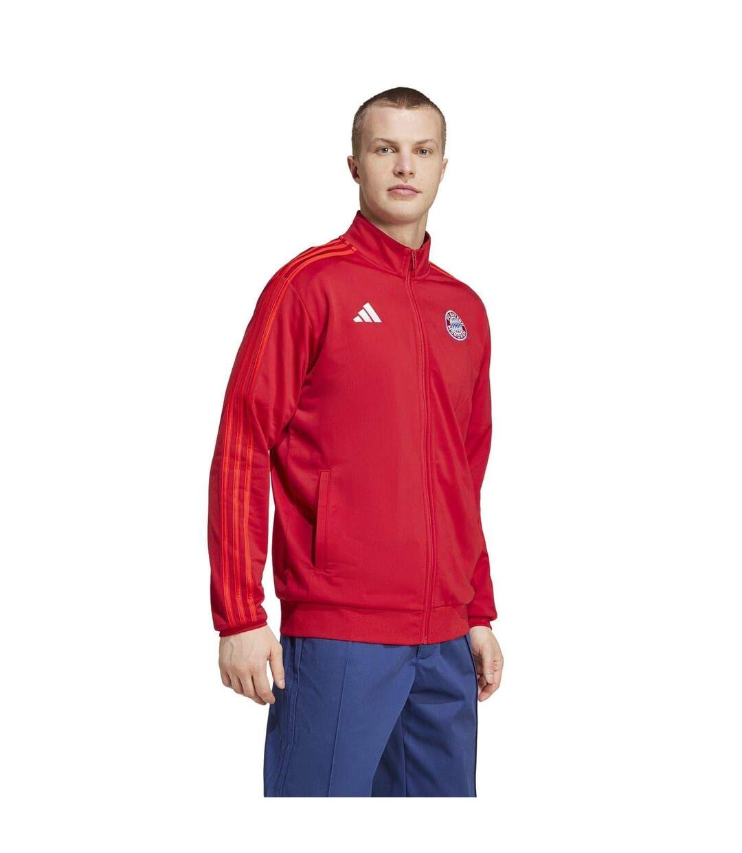 Haut De Survêtement Motif/style Fc Bayern Munich 2024/2025 Homme Rouge Adidas-4