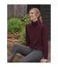 Womens/ladies Cashmere Polo Neck Fitted Jumper Burnt Cherry WoolOvers-1