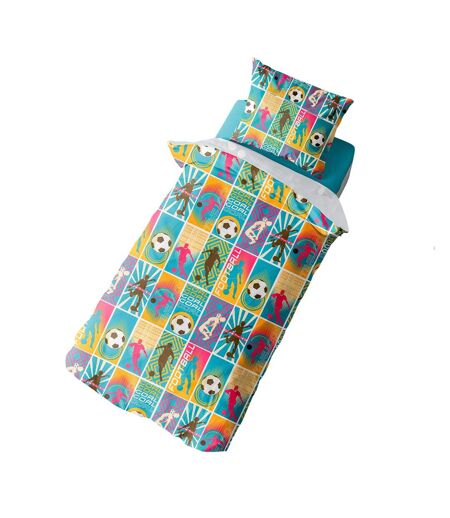 Its Coming Home Eat Sleep Football Repeat Panel Duvet Set Multicoloured K Collection