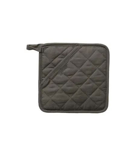 Manique de Cuisine Tissu & Silicone 21cm Gris