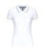 Polo manches courtes - Femme - K251 - blanc - bleu ciel - gris