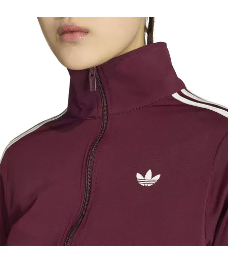 Haut De Survêtement Motif/style 3 Rayures Firebird Femme Bordeaux Foncé Adidas