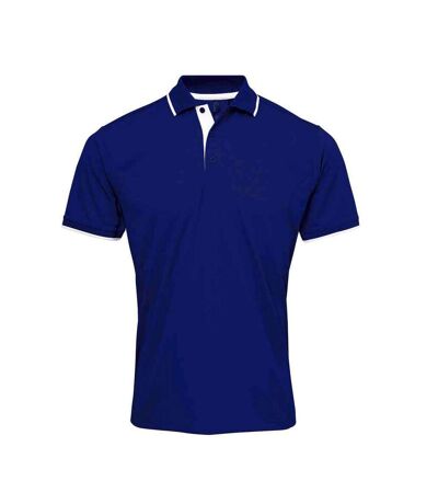 Polo coolchecker homme bleu roi / blanc Premier Premier