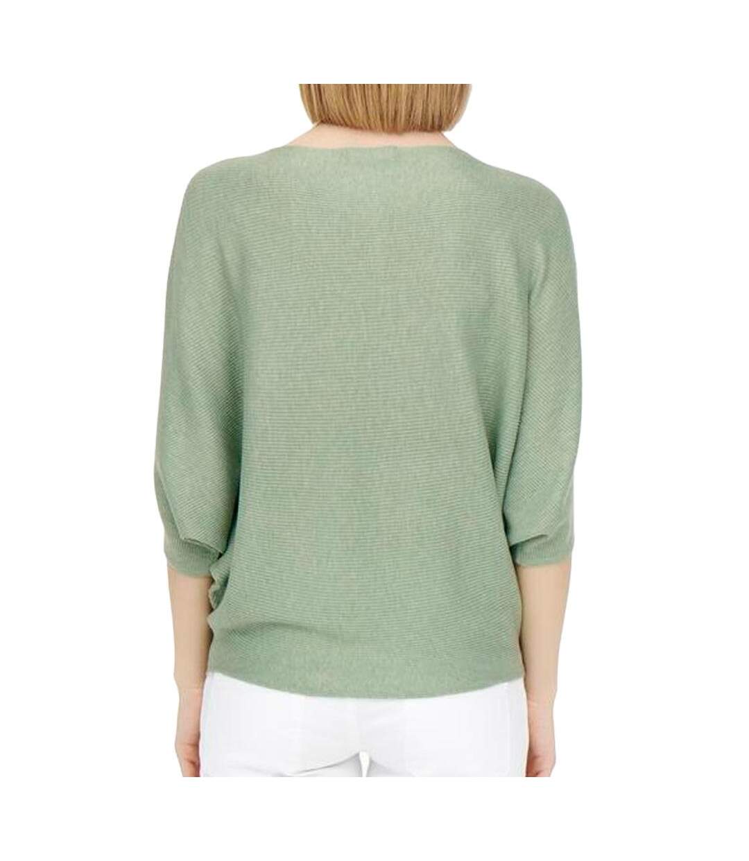 Pull vert clair manches 3/4 femme jdy new behave - l-2