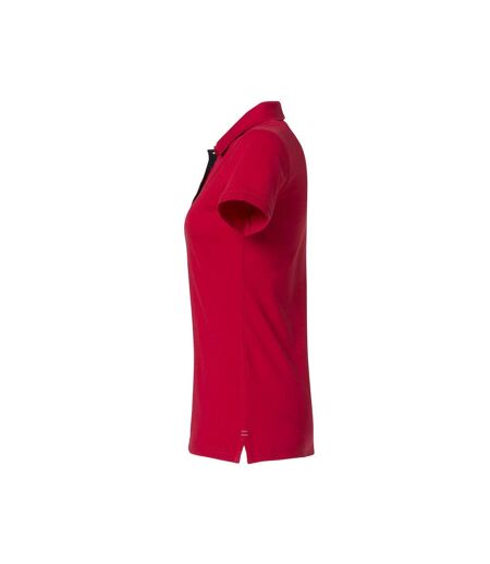 Polo heavy premium femme rouge Clique