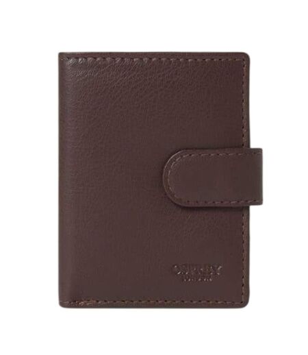 Wesley Leather Card Holder One Size Chocolate Brown Osprey