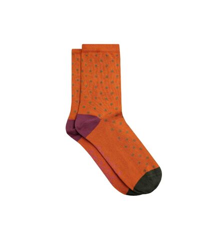 Chaussettes parade femme orange brique Weird Fish