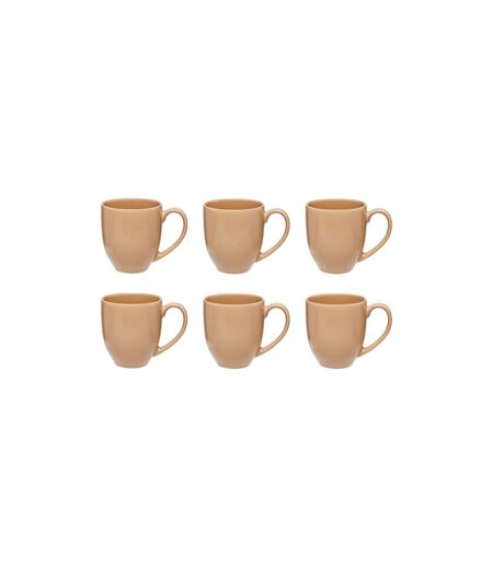 Lot de 6 Mugs en Céramique Maé 48cl Beige