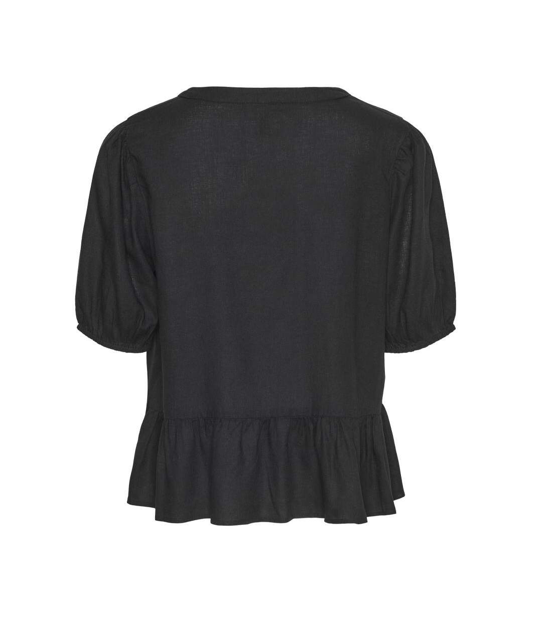 Blouse noir femme pieces pia 2/4-2
