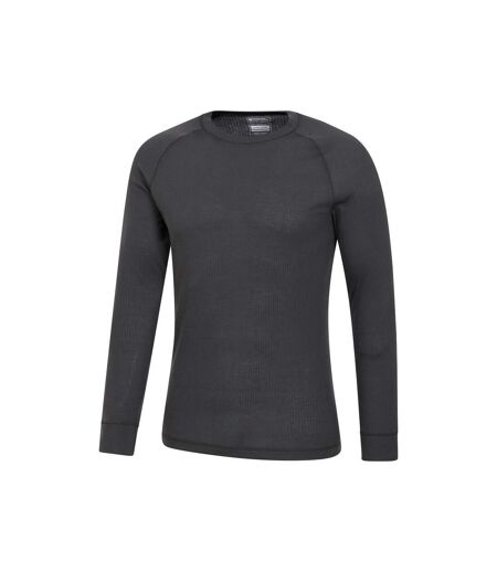 Mountain Warehouse Mens Talus Round Neck Long-Sleeved Thermal Top (Charcoal)